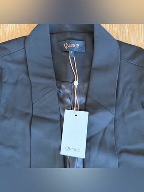 Quince Black Women's Blazer Jacket